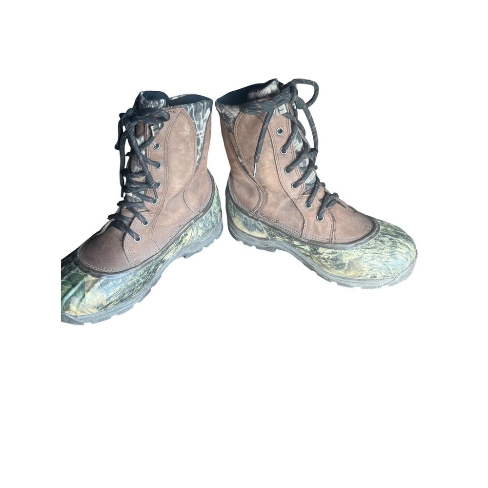 LaCrosse Men's size 8 Alpha Rack Hunting Boots Camo Leather Waterproof Insulated